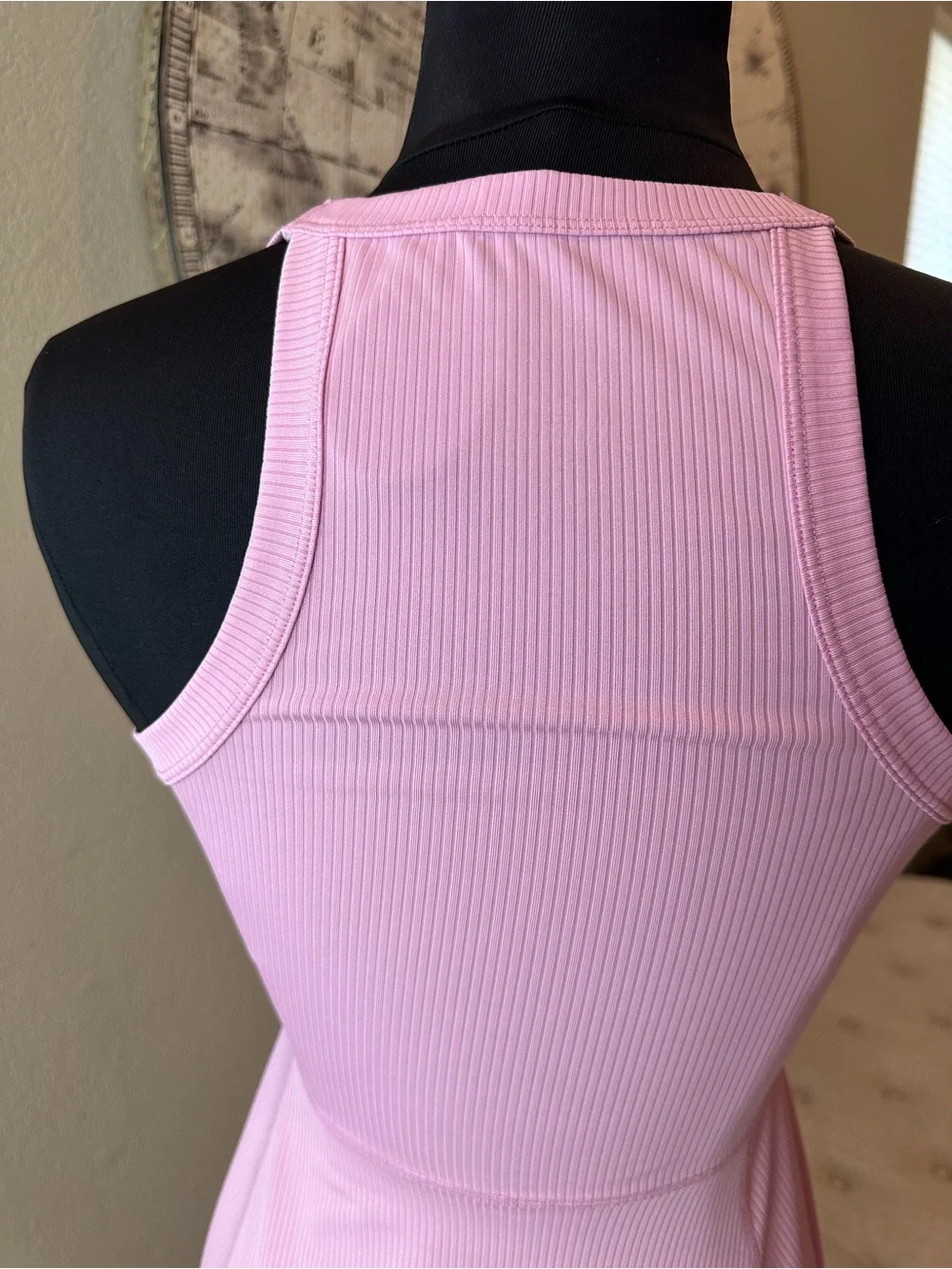 Nike Women's Pink Ribbed Tennis Dress